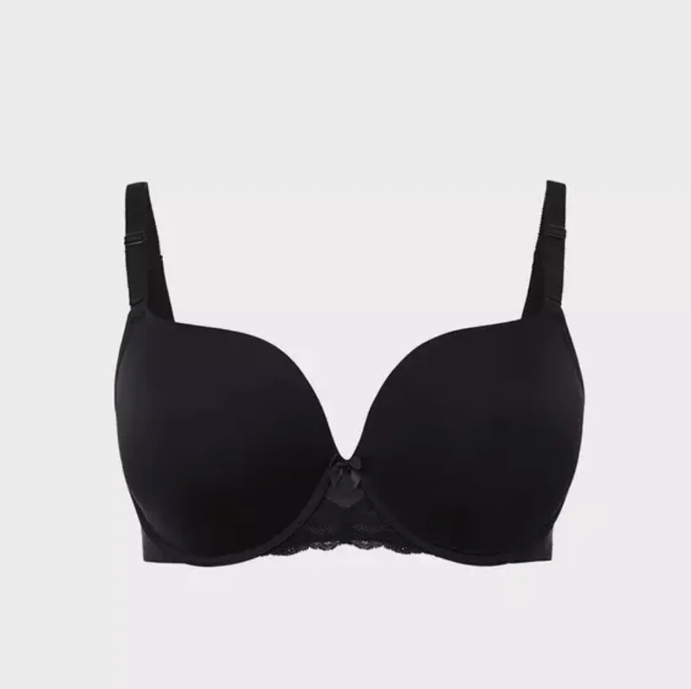 Torrid Perfect T-Shirt Push-Up Black Underwire Bra Sz 38D WL391